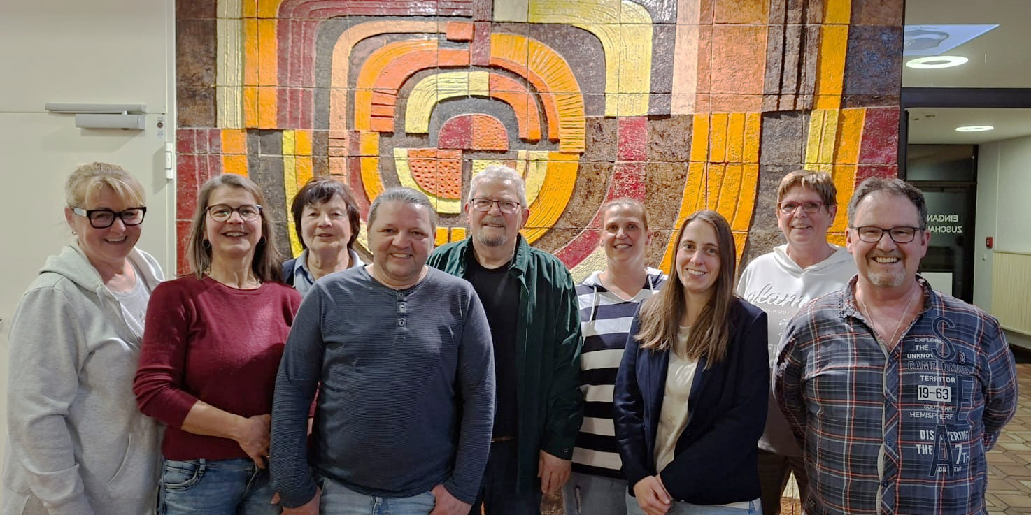 v.l.n.r. Gabriela Brauch, Anja Schaar-Trageser, Susanne Hühnlein, Ingmar Thorz, Werner Müller, Kerstin Gassner, Katharina Kehrer, Hedi Venuleth, Dittmar Müller